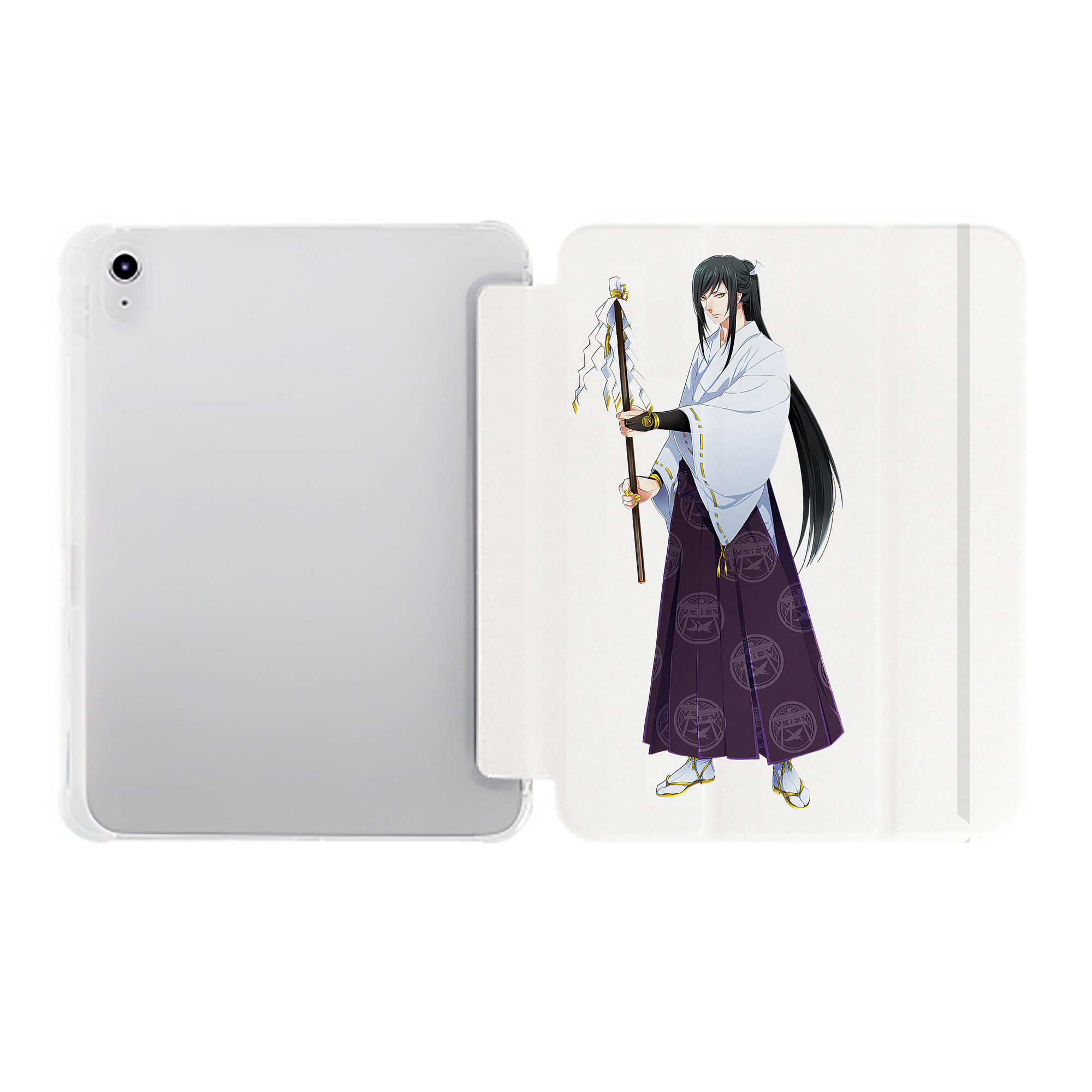 （画像用） 刀剣乱舞 Touken Ranbu IPad ケース ペン収納付き 三つ折りスタンド PUレザー×シリコン 対応機種9.5/10.5/10.9インチ